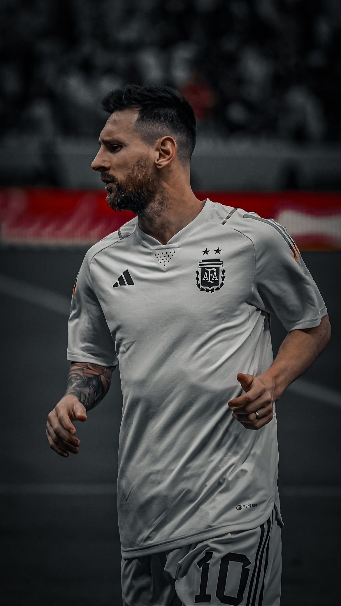 4K Wallpaper Of Messi With Dark Theme