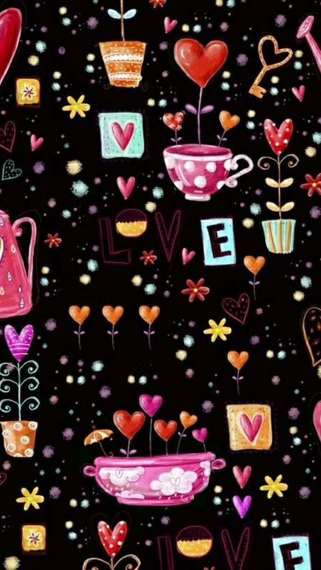 Floral Wallpaper Black And Pink