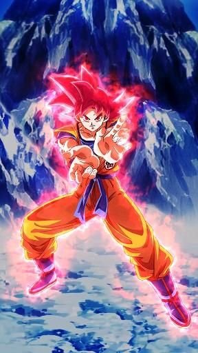 Goku Red 1440P Wallpaper