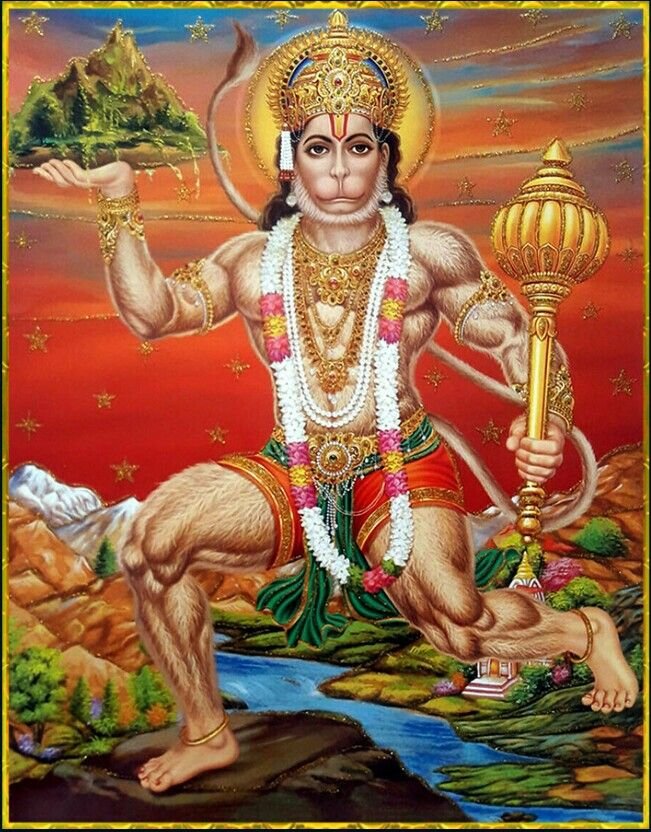 Hanuman Ji Full HD Wallpaper With Garden