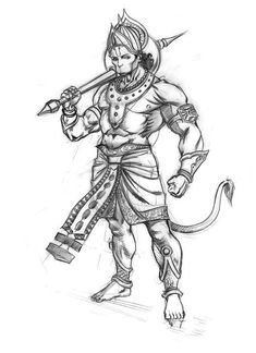 Hanuman Ji Standing Photo Mobile Wallpaper