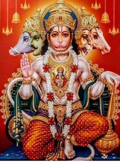 Hanuman With Sankh HD Wallpaper