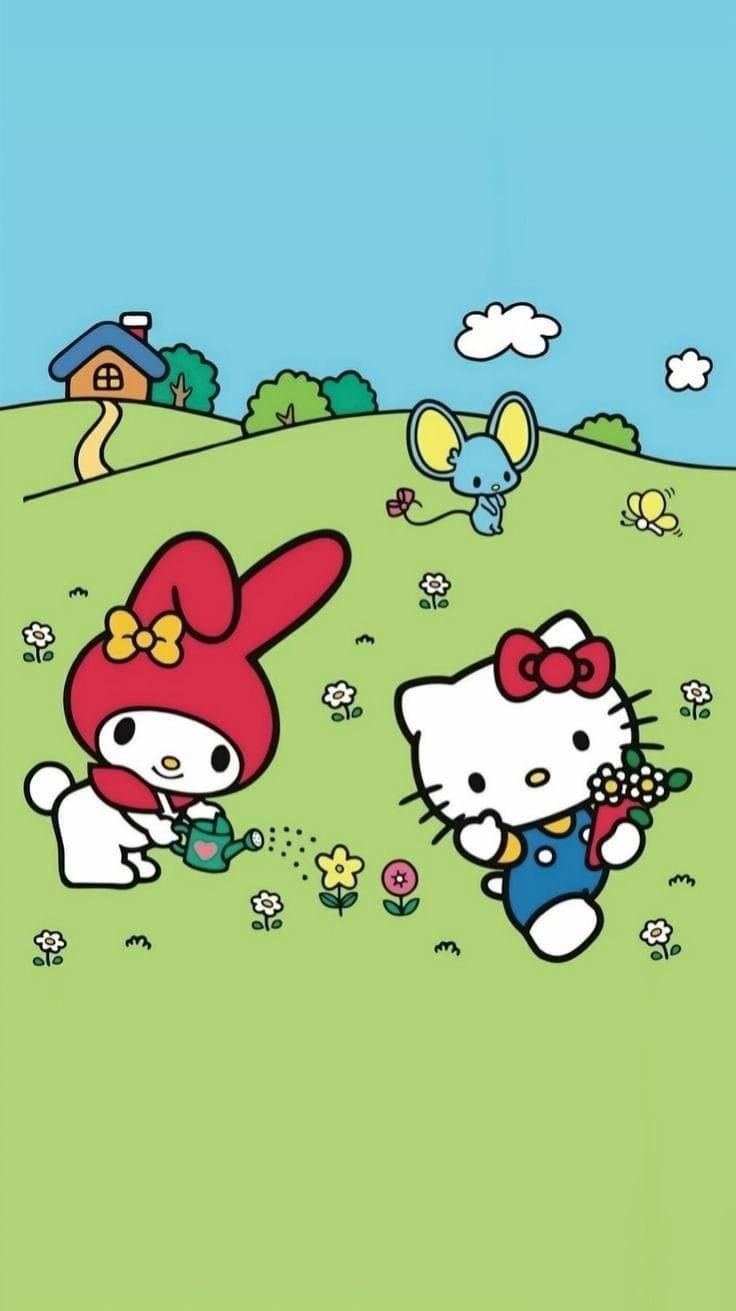 Hello Kitty Flower Wallpaper