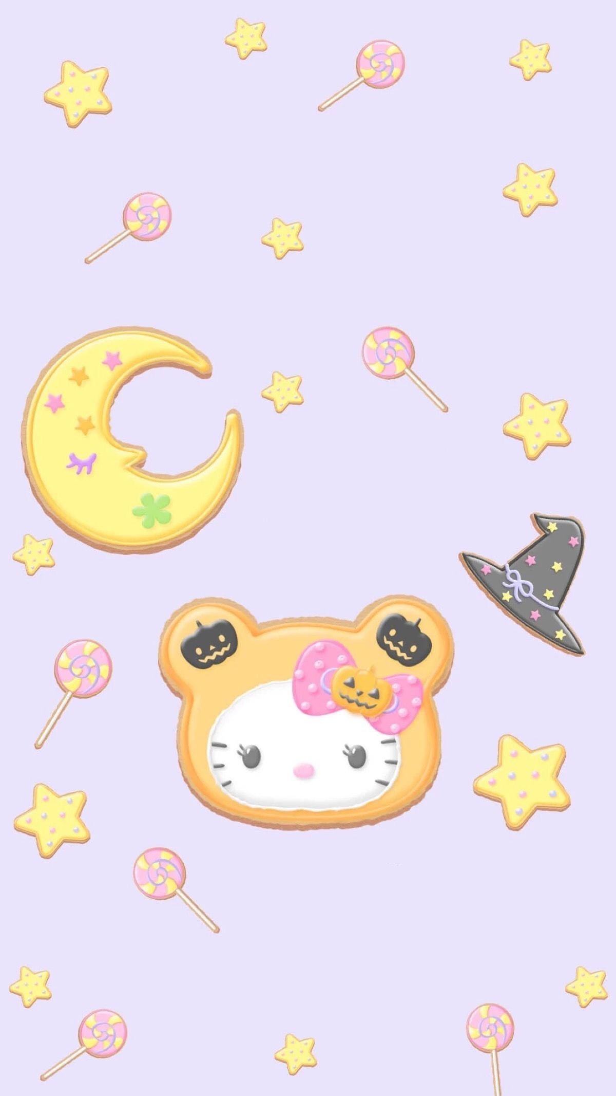 Hello Kitty Purple Iphone Wallpaper