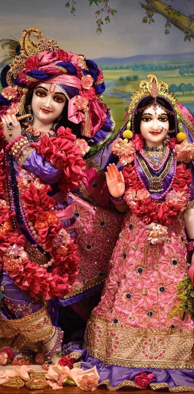 Images Of Lord Krishna And Radha In Swing