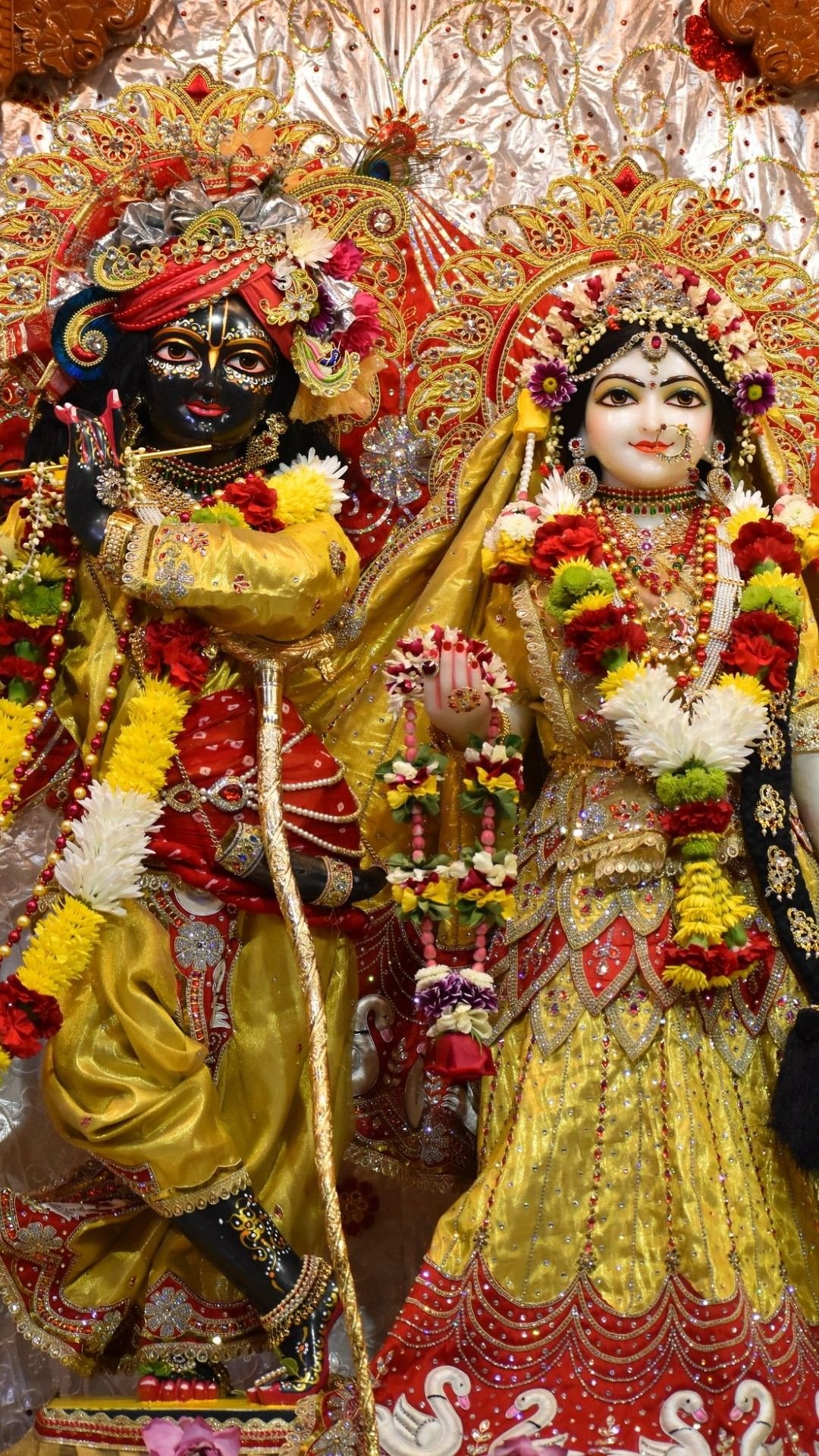Images Of Lord Krishna And Radha With Cow