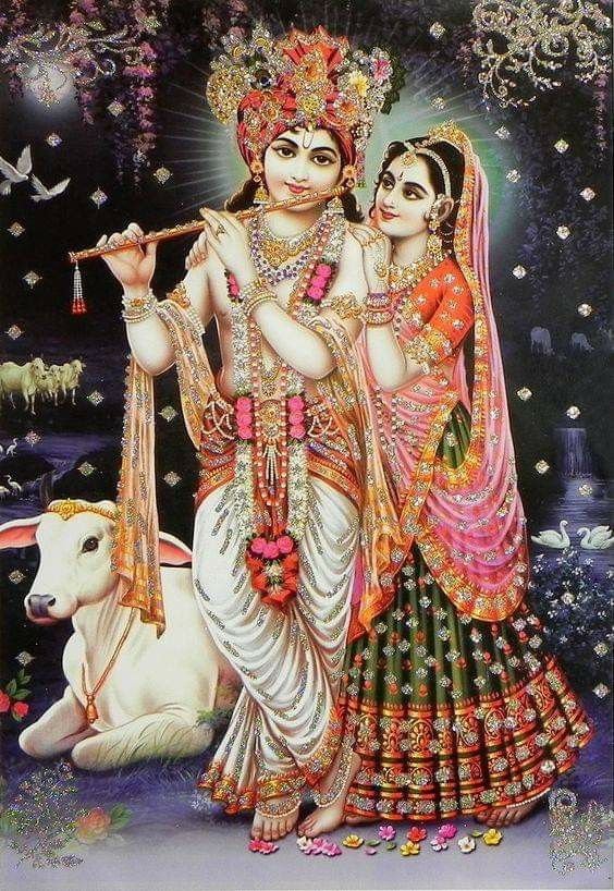 Krishna And Radha Images With Good Night Wishes