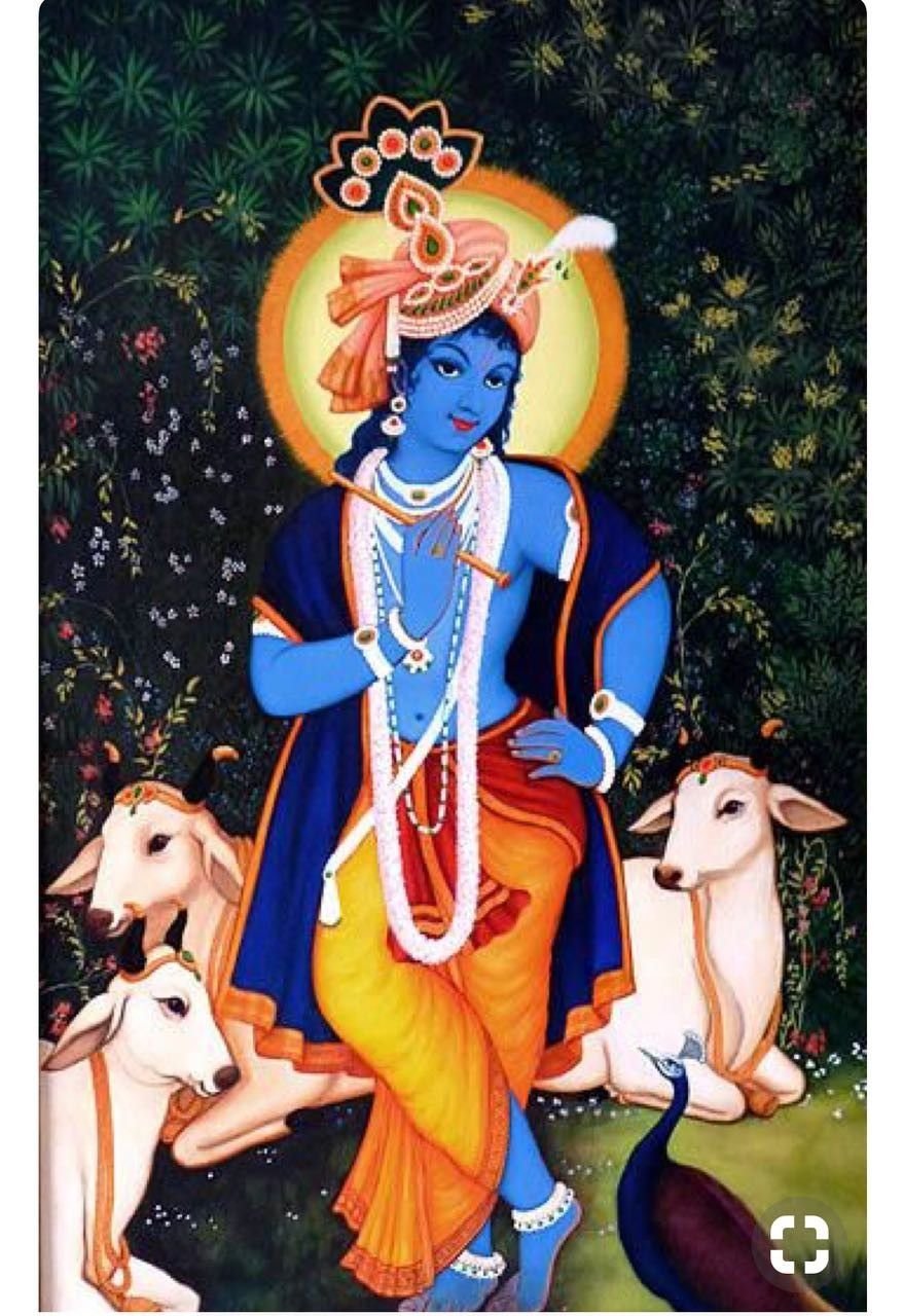 Krishna Radha Moden Painting Images