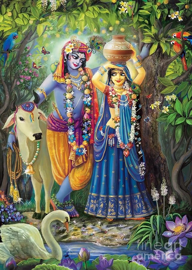 Krishna With Out Radha Canvas Painting Images