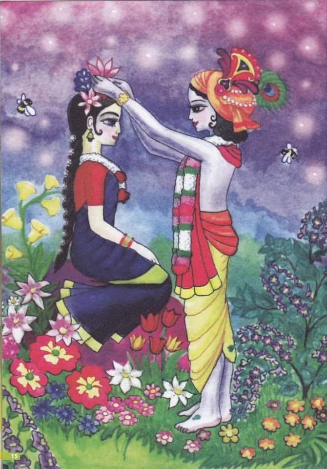 Lord Krishna Wth Radha Cartoon Images