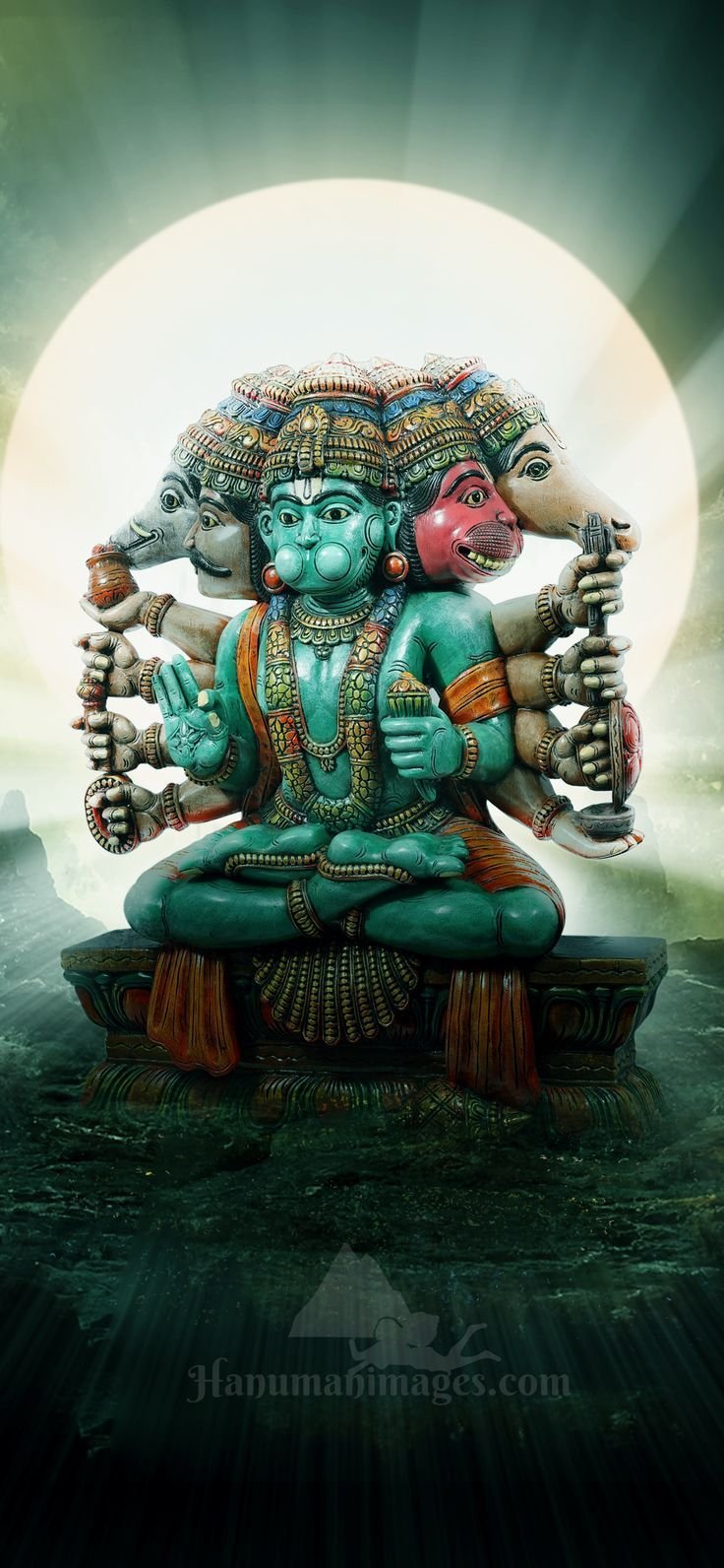 Meditating Hanuman Wallpaper