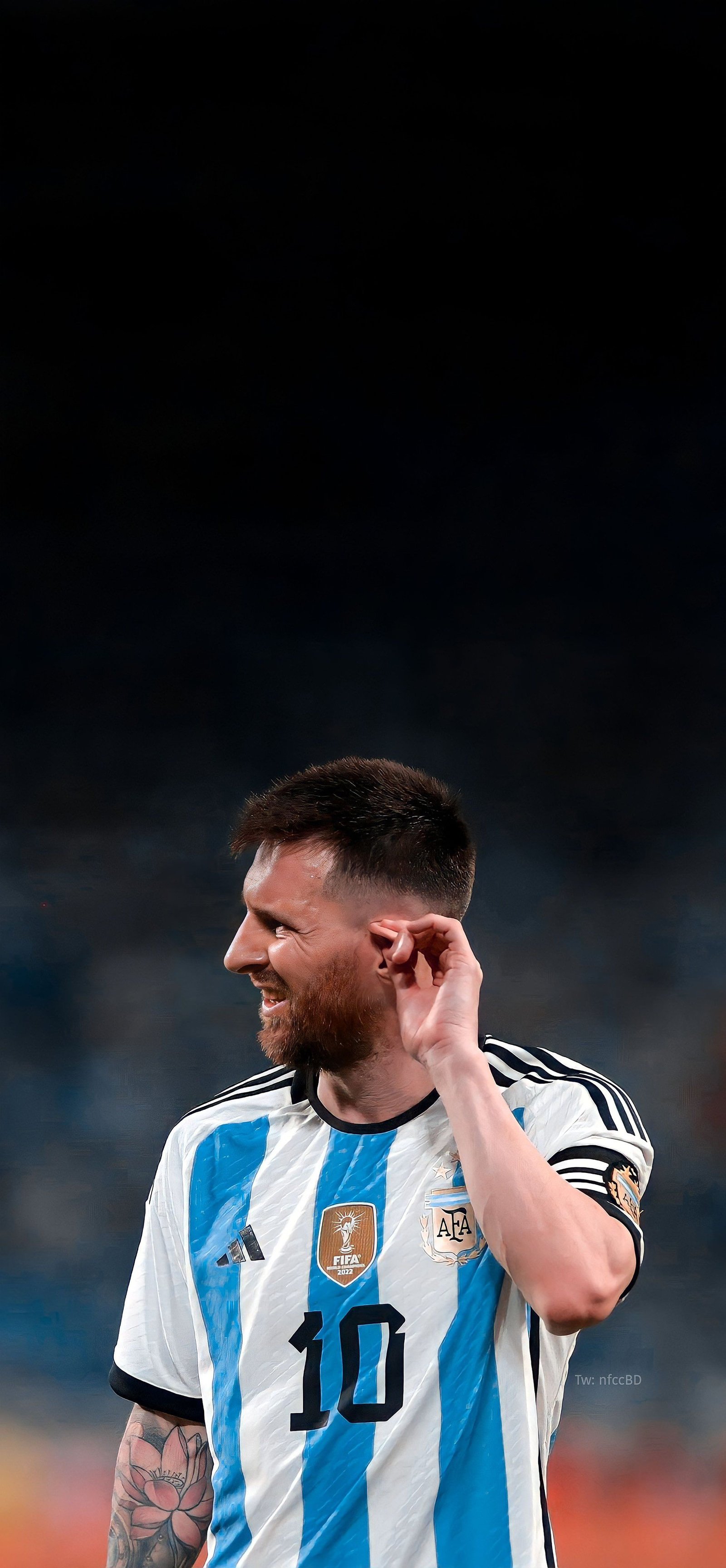 Messi Goal Celebration In Argentina Wallpaper