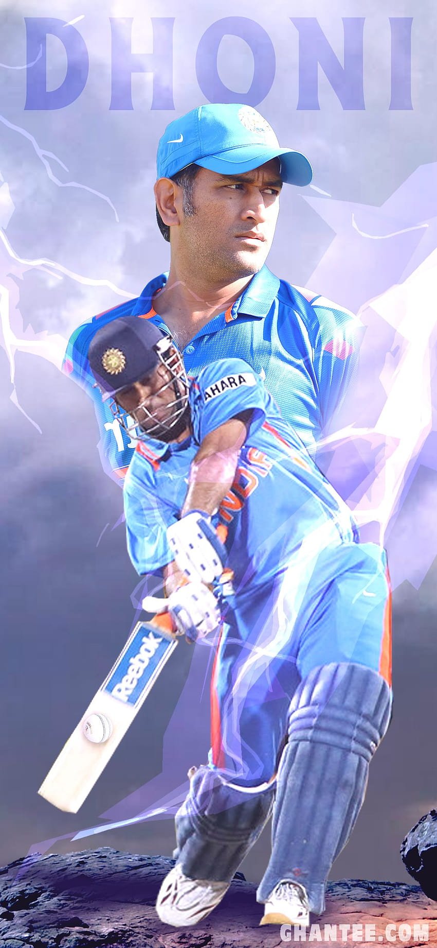 MS Dhoni Collage Photos Of Stumping