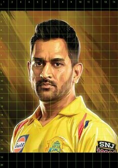 MS Dhoni Painting Photos