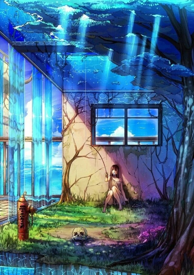 Night Time Anime Wallpaper