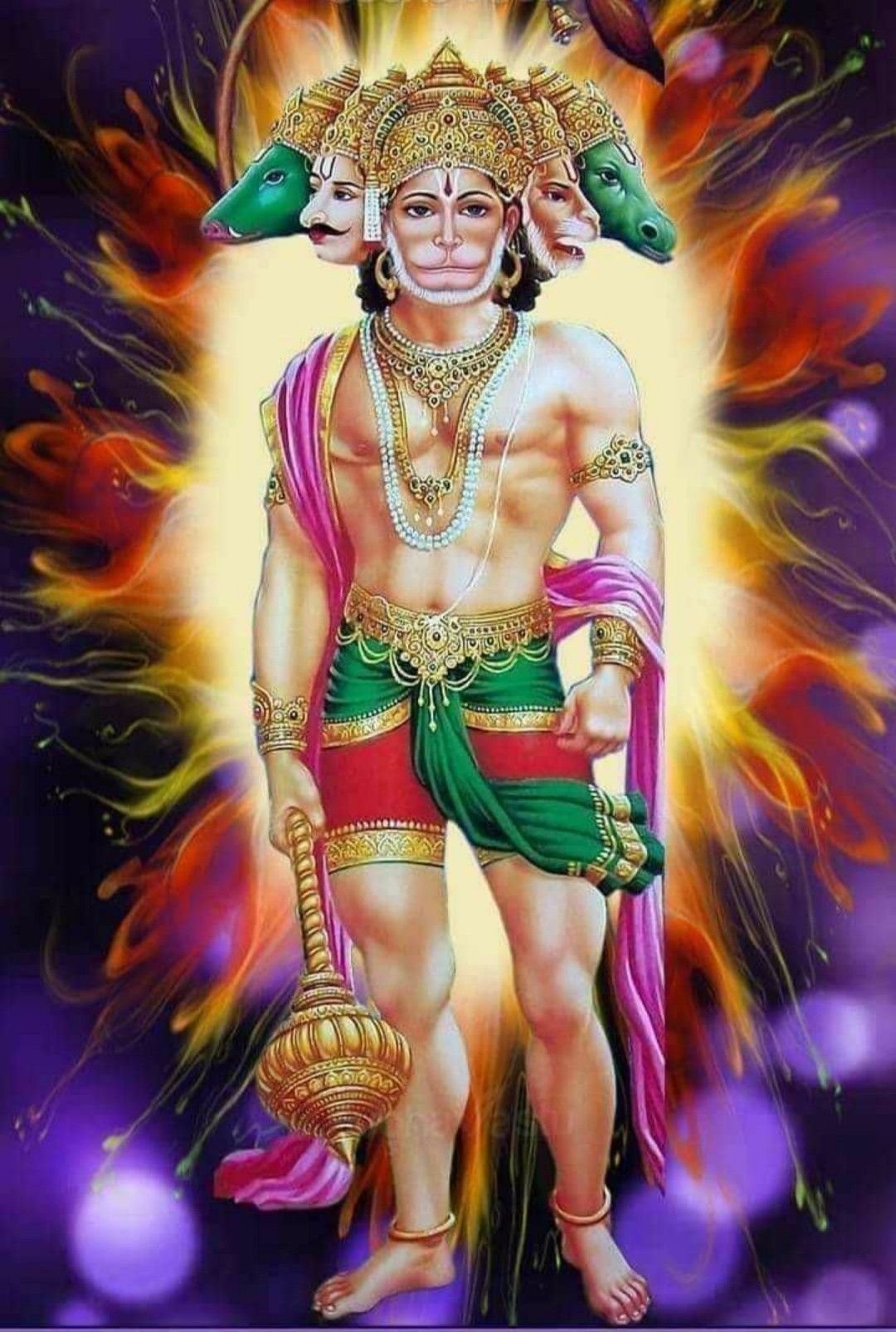 Panchmukhi Hanuman Ji HD Wallpaper 3D