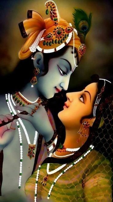 Radha And Krishna Kissing In Love Images