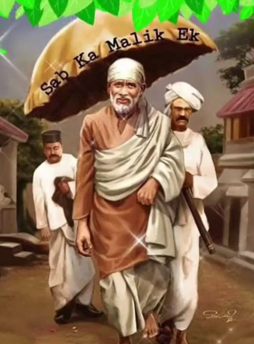 Sai Baba Beautiful Images With Green Clothes