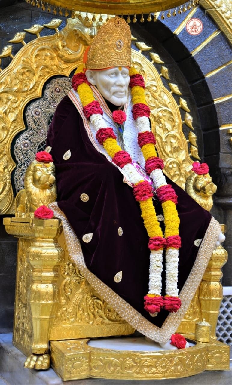 Sai Baba Images With Full Flowers