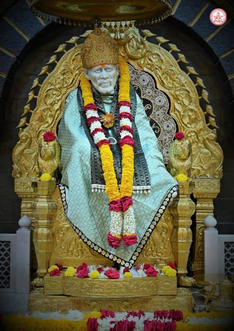 Sai Baba In Flowers Images
