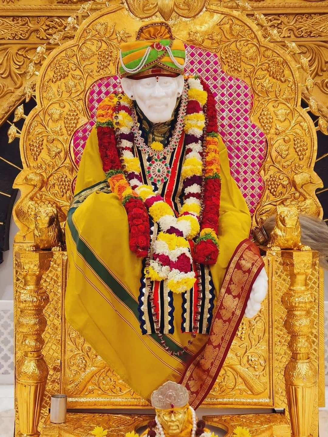 Sai Baba With Peacock HD Images
