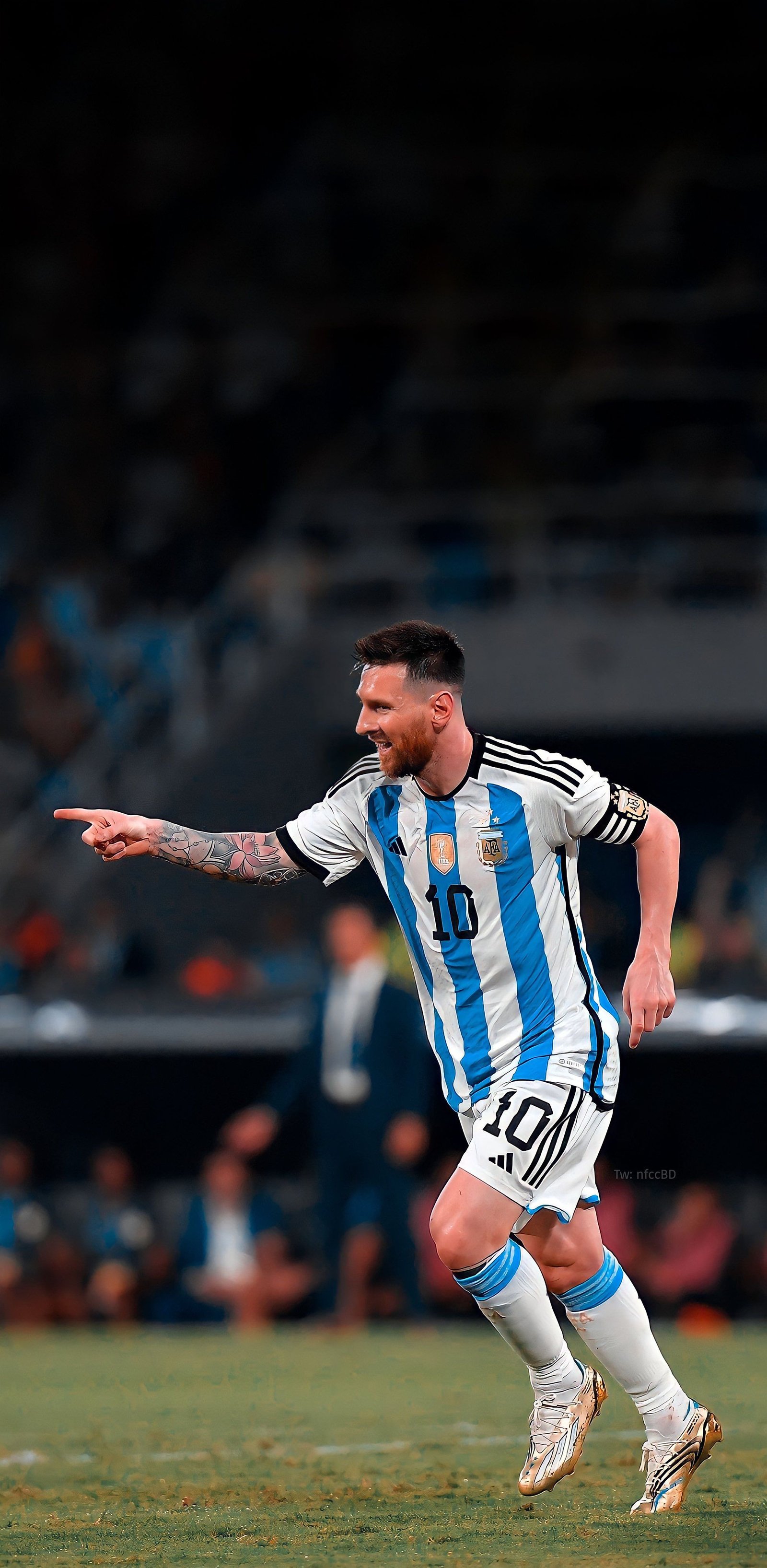 Wallpaper Argentina Black Jersey Messi 2023