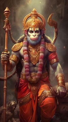 Wallpaper Bajrangbali Ram Sevak Hanuman
