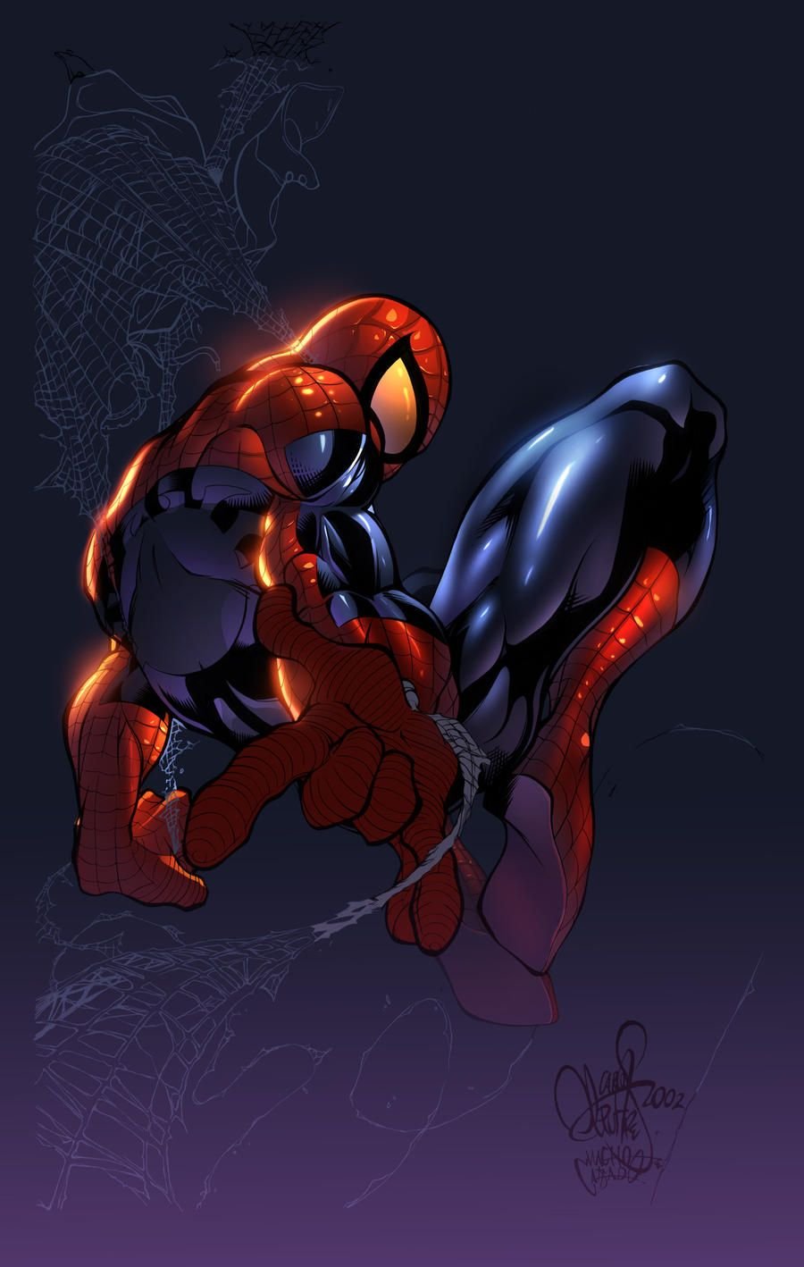 Wallpaper Spiderman Black
